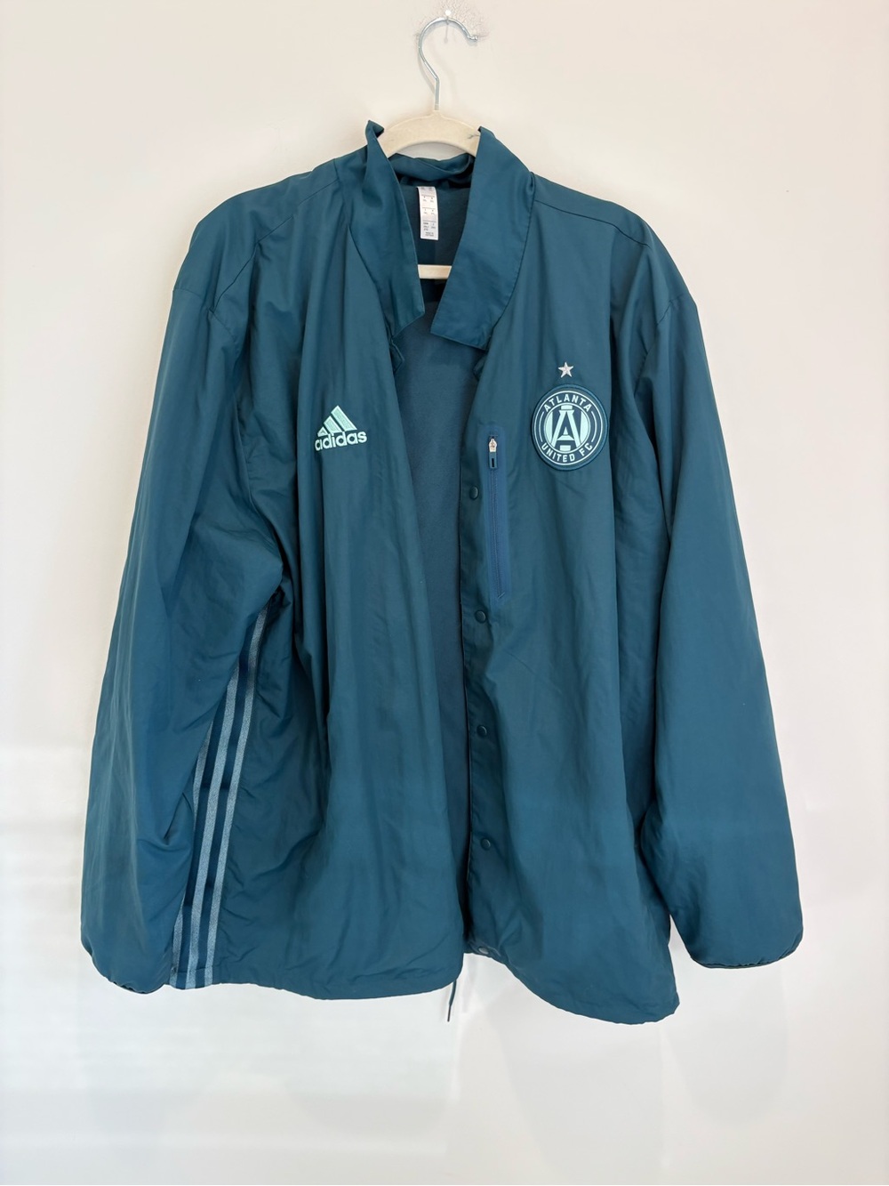 adidas Men's Teal Atlanta United Windbreaker Jacket